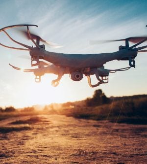 Imagen de un drone volador