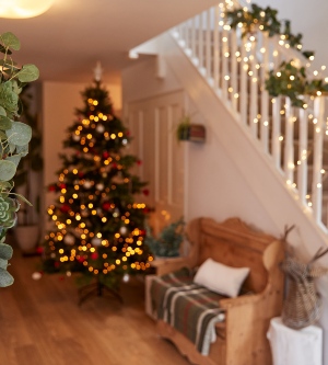 Imagen de un árbol de Navidad en el salón