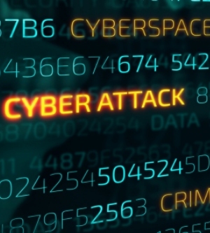 Imagen de una pantalla que pone Cyber Attack en formato de texto