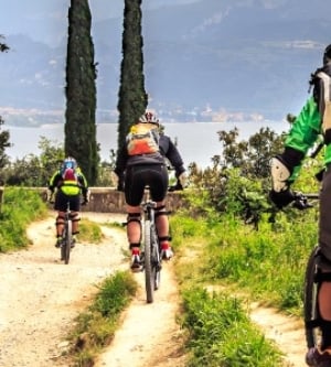 Imagen de un grupo de ciclistas en una zona rural