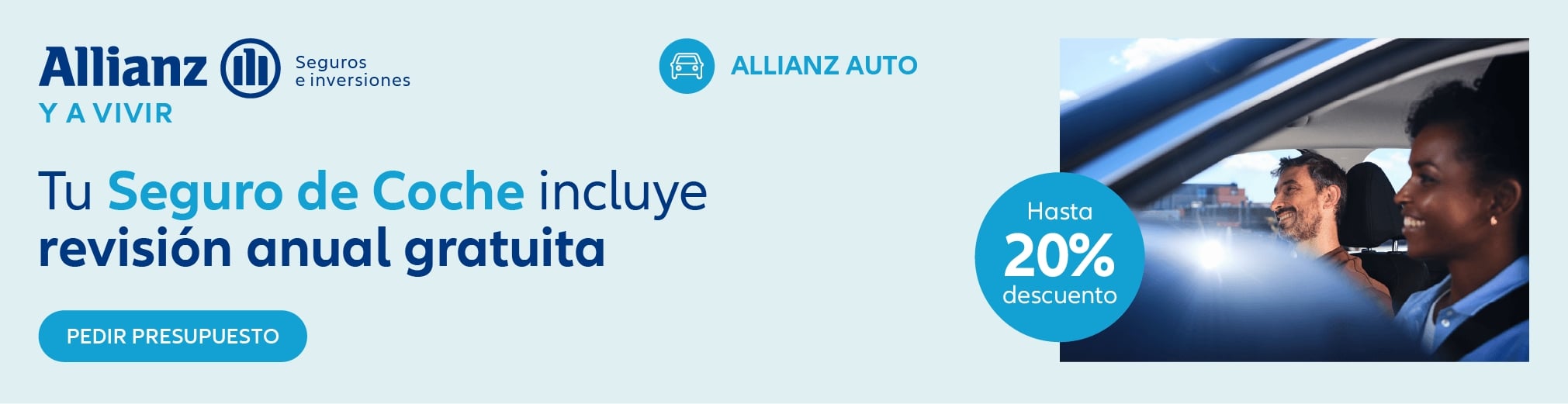 Banner de Seguro de Coche Allianz con imagen de una señora conduciendo su coche