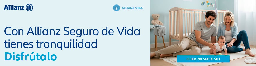 Banner de Seguro de Vida Allianz con imagen de padre acompañando a su hijo a su clase de gimnasia