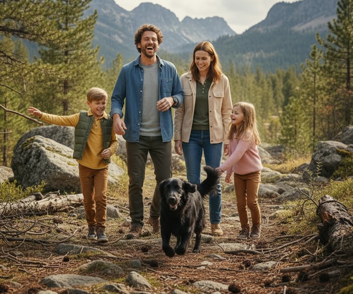Imagen de uno niña abrazando a su perro